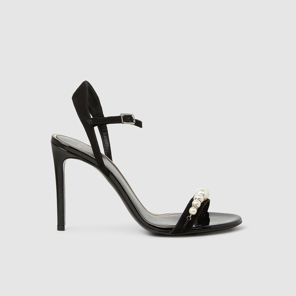 Lanvin pearl-embellished suede sandals ✨👑